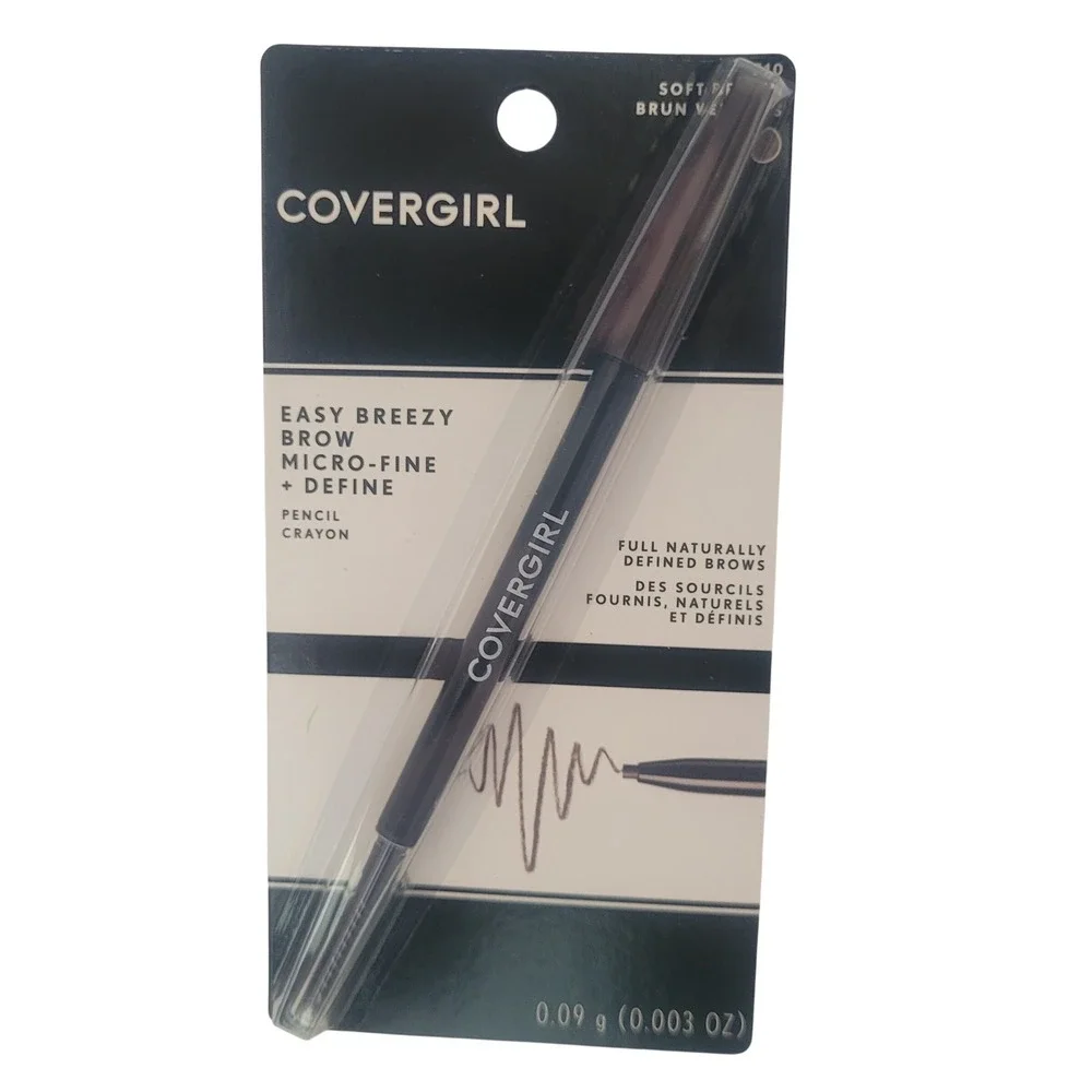 New Covergirl Easy Breezy Brow‎ Micro-Fine + Define Pencil 710 Soft Brown